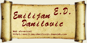 Emilijan Danilović vizit kartica